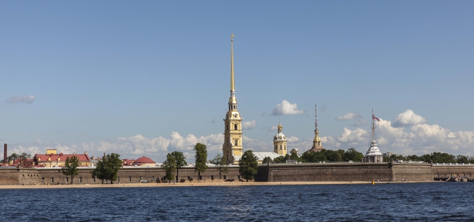  Saint Petersbourg, forteresse Pierre-et-Paul sur l'île de Zayachy